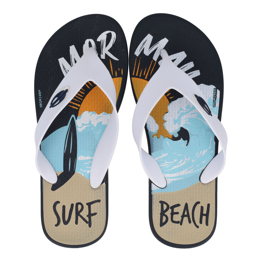 Grendene Chinelo MORMAII TROPICAL 2 12193-BH416 Azul-Branco-Amarelo Borracha_6_999999992632735_04
